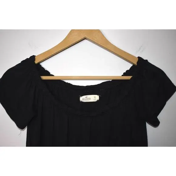 Hollister Black Scoop T-Shirt Size XS - Picture 4 of 4